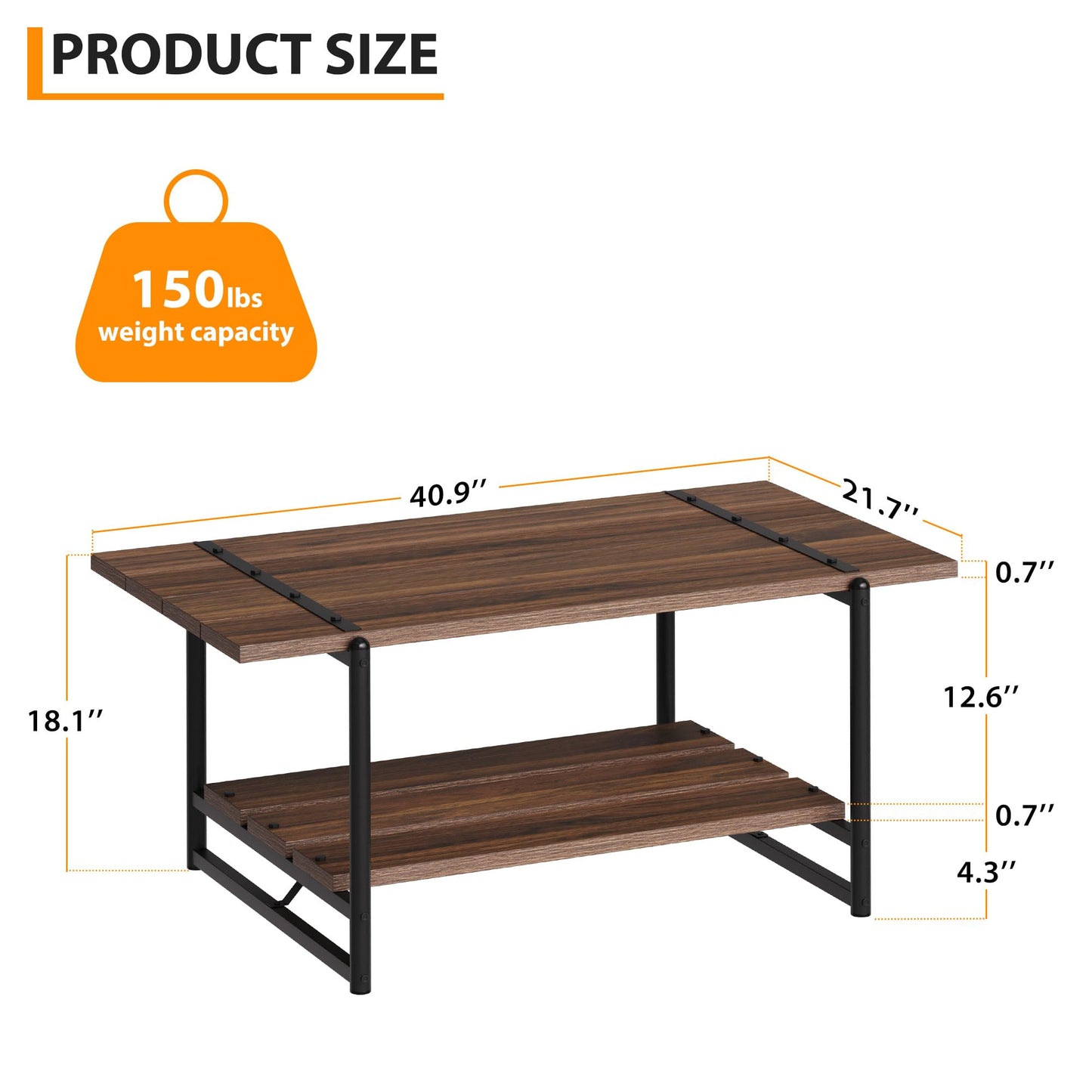 40.9" Modern Coffee Table with Hidden Storage Compartment, Large Lift Top Cocktail Table with Tempered Glass Tabletop for Living Room