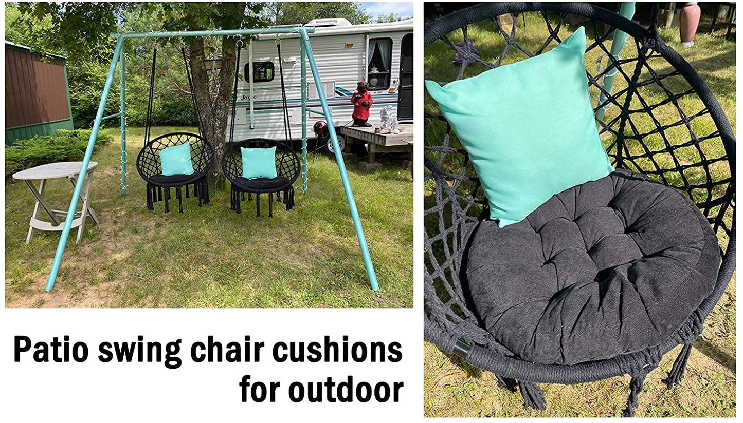 Tiita Floor Pillows Cushions Round Chair Cushion Outdoor Seat Pads for Sitting Meditation Yoga Living Room Sofa Balcony 22x22 Inch, Yellow