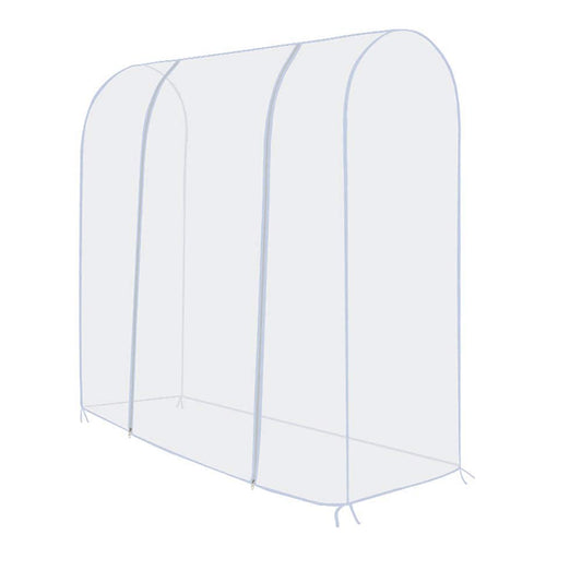 TzBBL Clothing Rack Cover, Clothes Garment Rack Cover 6 Ft - with 2 Durable Zippers, Waterproof Cover for Clothing Hanging Rack 71" X 20" X 52" (180 X 50 X 133 cm) - Only Cover