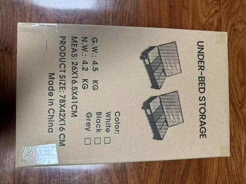 2 Pack Under Bed Storage Rolling Metal Frame Underbed Containers with Wheels Lid Visiable Window Storage Bag Box Organizer Home Closet Organization Drawer Bins for Clothes Shoes Toys Blanketss Black