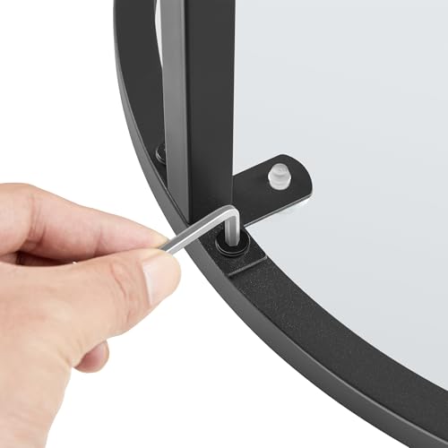 Yaheetech Black Glass End Table Set of 2, Round Side Table Modern Style Tall End Table Accent Table with Glass Top & Metal Frame, 2pcs Glass Side Table for Living Room, Balcony, Bedroom