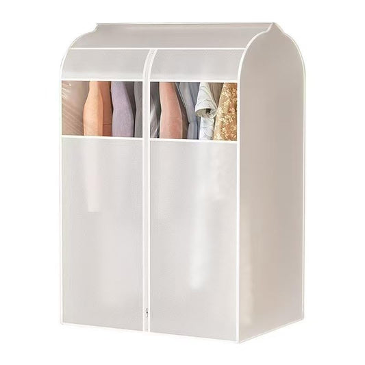 47" Transparent Visual Three-dimensional Dust-proof Cover: Waterproof and Dust-proof Clothes Storage Cover for Down Jackets in Wardrobes, with Zippers for Suit Covers.