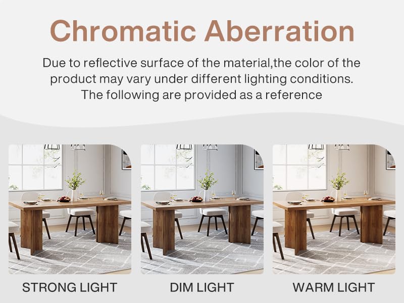 Tribesigns 63-inch Dining Table for 4-6, Farmhouse Kitchen Table with Large Tabletop, Rectangular Dinner Eating Table for Dining Room, Living Room, Kitchen