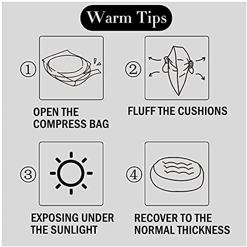 Tiita Floor Pillows Cushions Round Chair Cushion Outdoor Seat Pads for Sitting Meditation Yoga Living Room Sofa Balcony 22x22 Inch, Yellow