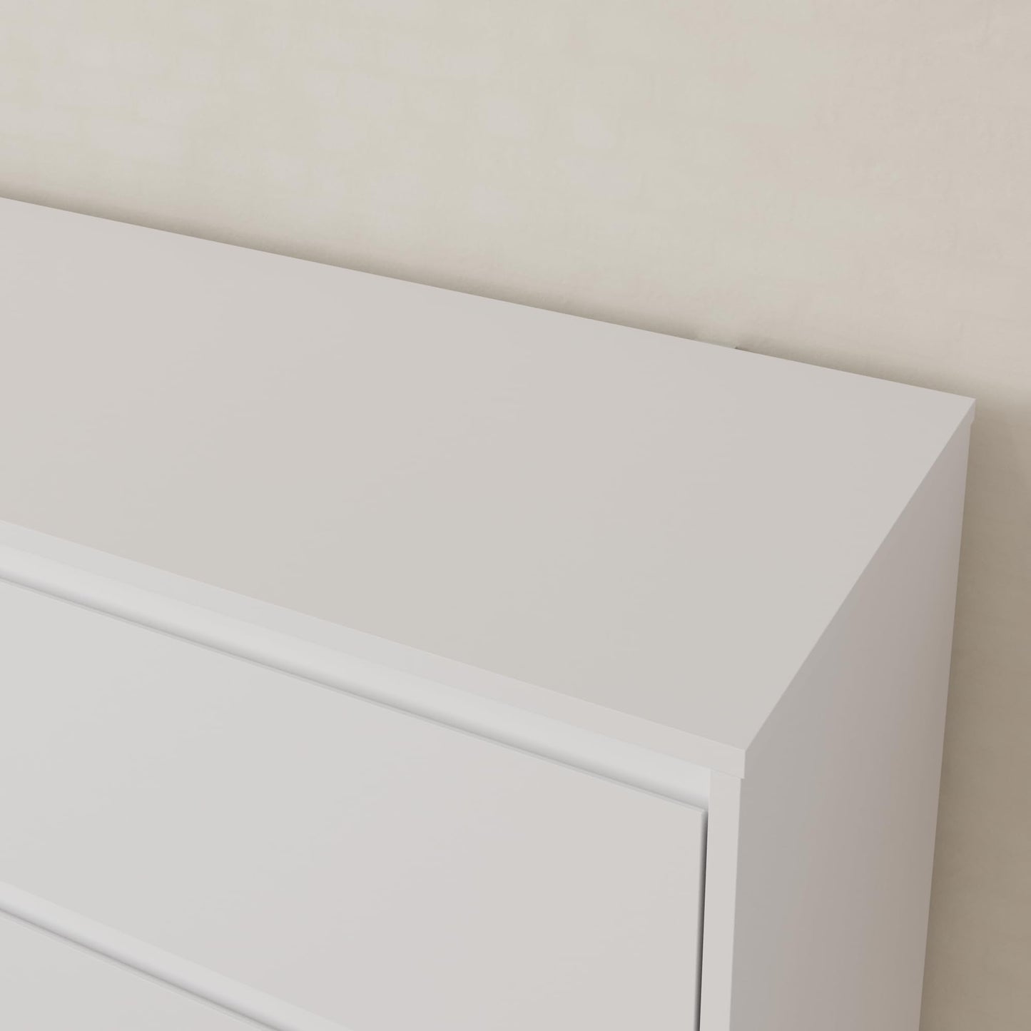 70.9” Dresser for Bedroom with 9 Drawers, Large Modern Chest of Drawers with Deep Drawers, Wide Double Dresser Handle Free, Storage Organizer for Bedroom, Living Room, Hallway (White)