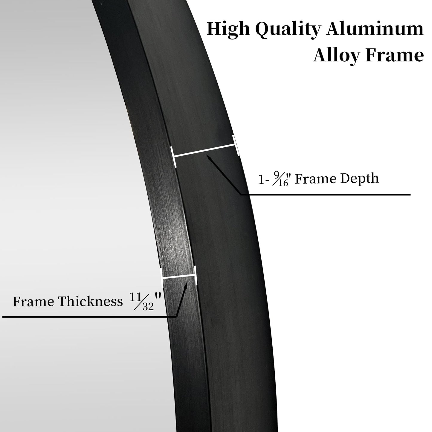 Umzodo 30 inch Round Black Mirror, Brushed Black Metal Framed Circle Wall Mirror for Bathroom Vanity, Bedroom Decor, Living Room, Entryway