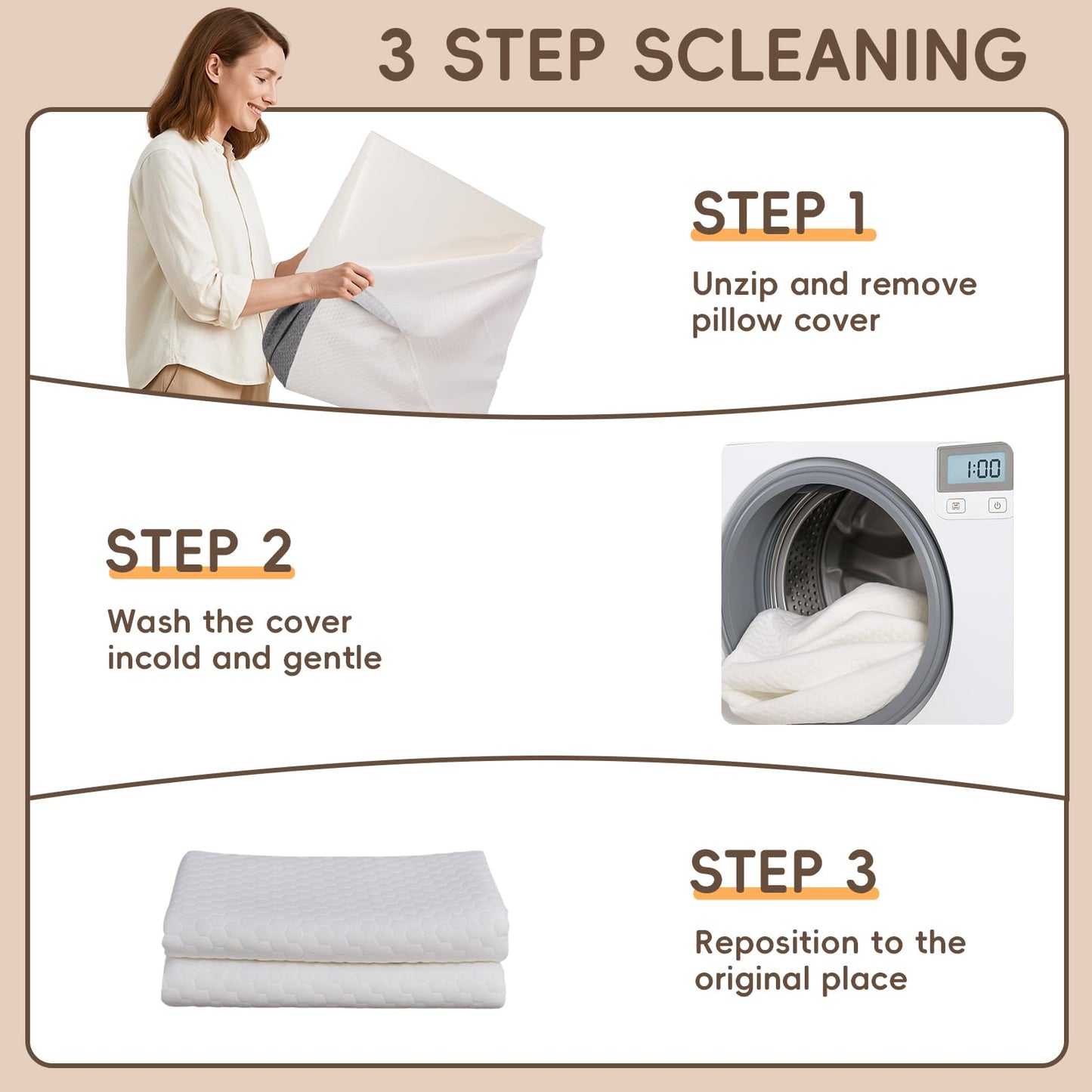 TBXONMOW Wedge Pillow for Sleep Apnea Bed Wedge Pillow Headboard Set for After Surgery,Sleeping,Gerd Acid Reflux Relief,Back Pain Relief Triangle Pillow for Adult,Neck Pain,Anti Snoring,Back Support