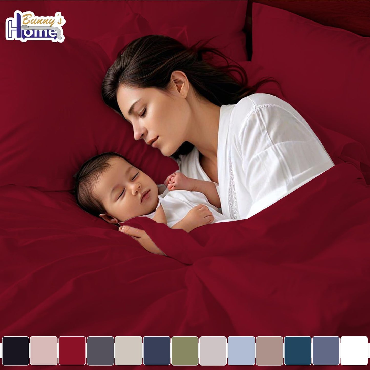 100% Egyptian Cotton Sheets Queen Size High Thread Count 4 Piece Luxury Queen Bed Sheet Set Breathable Cooling Sheets Deep Pockets Fit up to 17" Mattress Soft Sateen Weave Bedding Sheet Burgundy