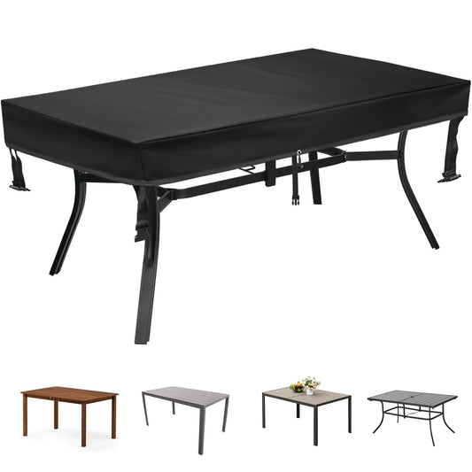 TOHONFOO Outdoor Dining Table Cover - Waterproof Anti-UV Patio Table Cover - Outdoor Table Cover 60" L x 35" W x 6" H
