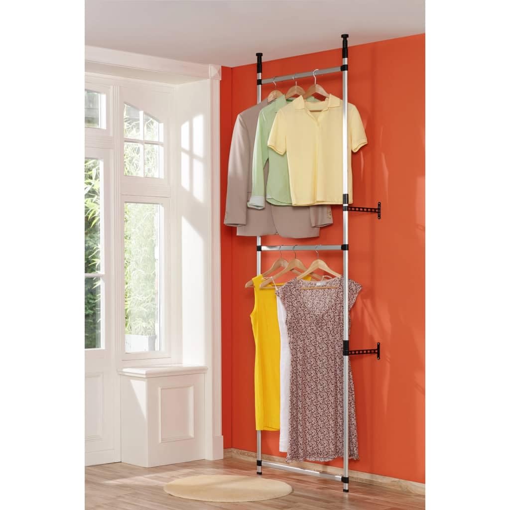 Teenpull Closet Wardrobe System Silver Clothes Hanging, Bedroom Storage - Aluminum Armoire, Lockable Clothes, Wall Locker & Cabinet