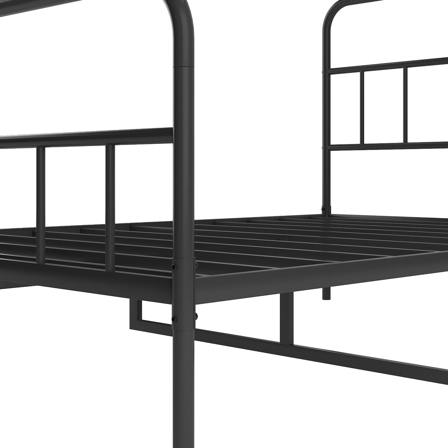 YuanDesign Metal Platform Bed Frame with Headboard, Sturdy Metal Frame, No Box Spring Needed(Queen)