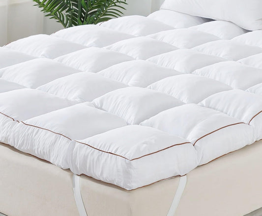 WhatsBedding 3 Inch Memory Foam Mattress Topper King Size for Back Pain, 1700GSM Fluffy Shredded Memory Foam Filled Pillow Top, Extra Soft Bed Topper, Thicked Down Alternative-Lined, 78x80in