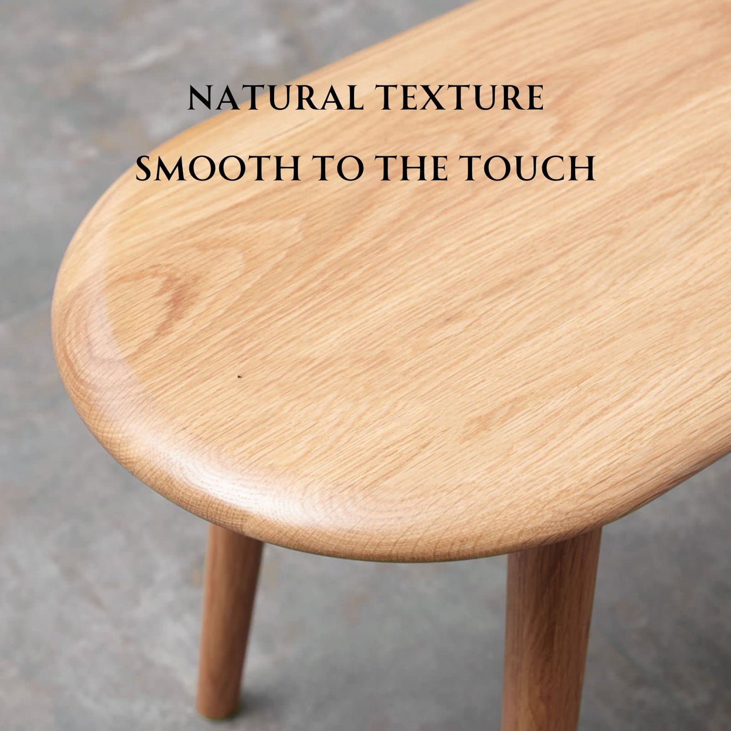 Wayshome 100% Solid Oak Dining Bench, Wood Bench for Bedroom End of Bed with Rounded Corners, Entryway Benches for Dining Room, Kitchen, Living Room (Natural Oak, 39.4")