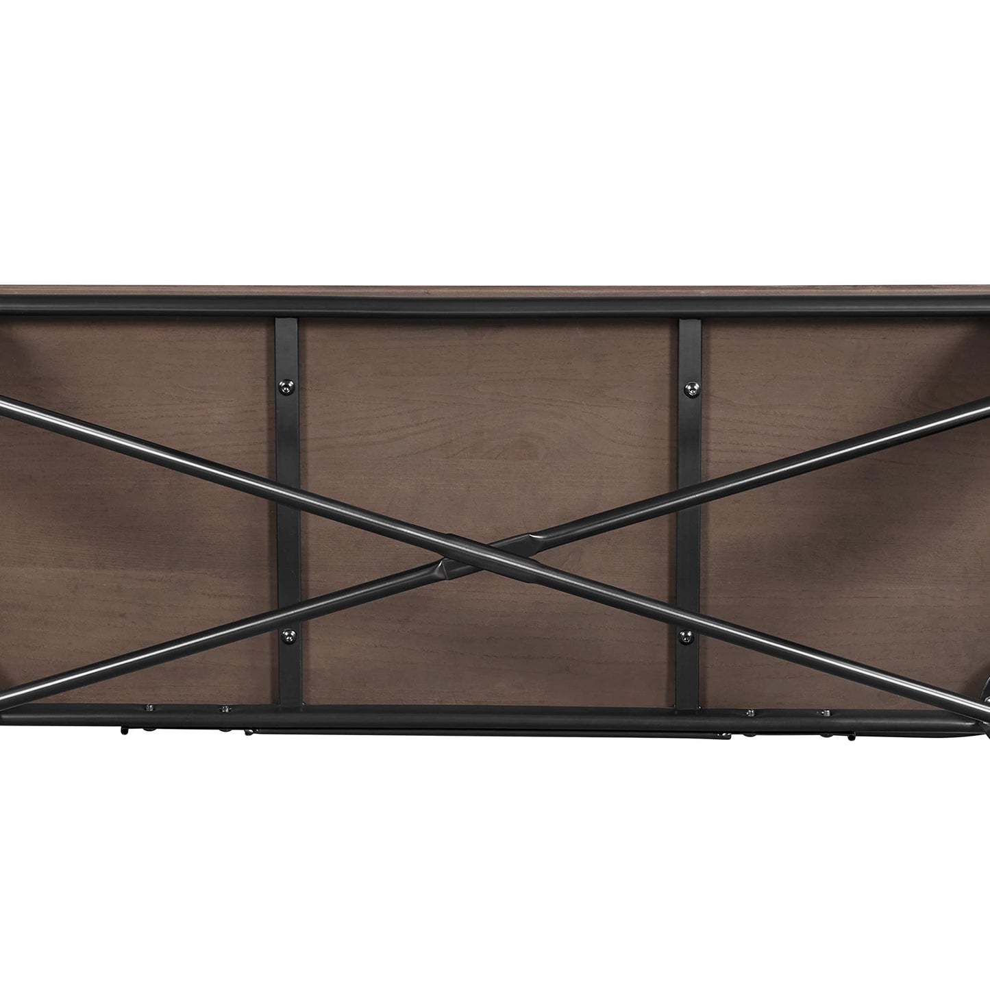 Yaheetech Industrial Metal Dining Bench Mid-Century Farmhouse Bench with Wooden Top Seat and Removable Backrest for Kitchen/Garden, Black