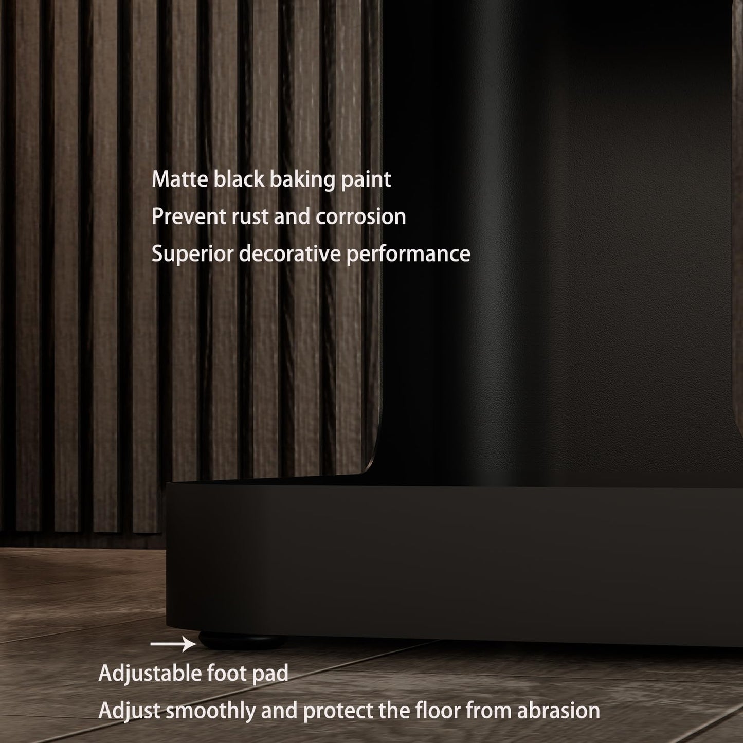 ZHBHYZ Side Table,Modern end Table,Unique nightstand,Bedside Table,Black Metal Night Stand with Storage,Accent Side Table for Couch,Bedroom,Living Room.No Assembly Required