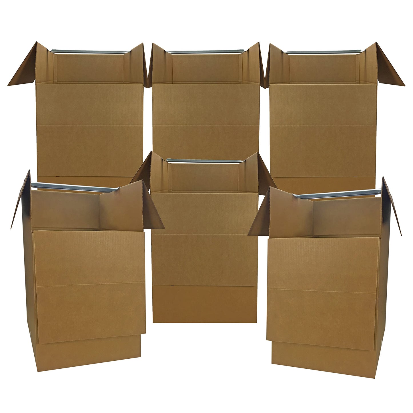 Uboxes "Shorty Space Saving Wardrobe Moving Boxes (Bundle of 6) 20" x 20" x 34" Moving Boxes, corrugated