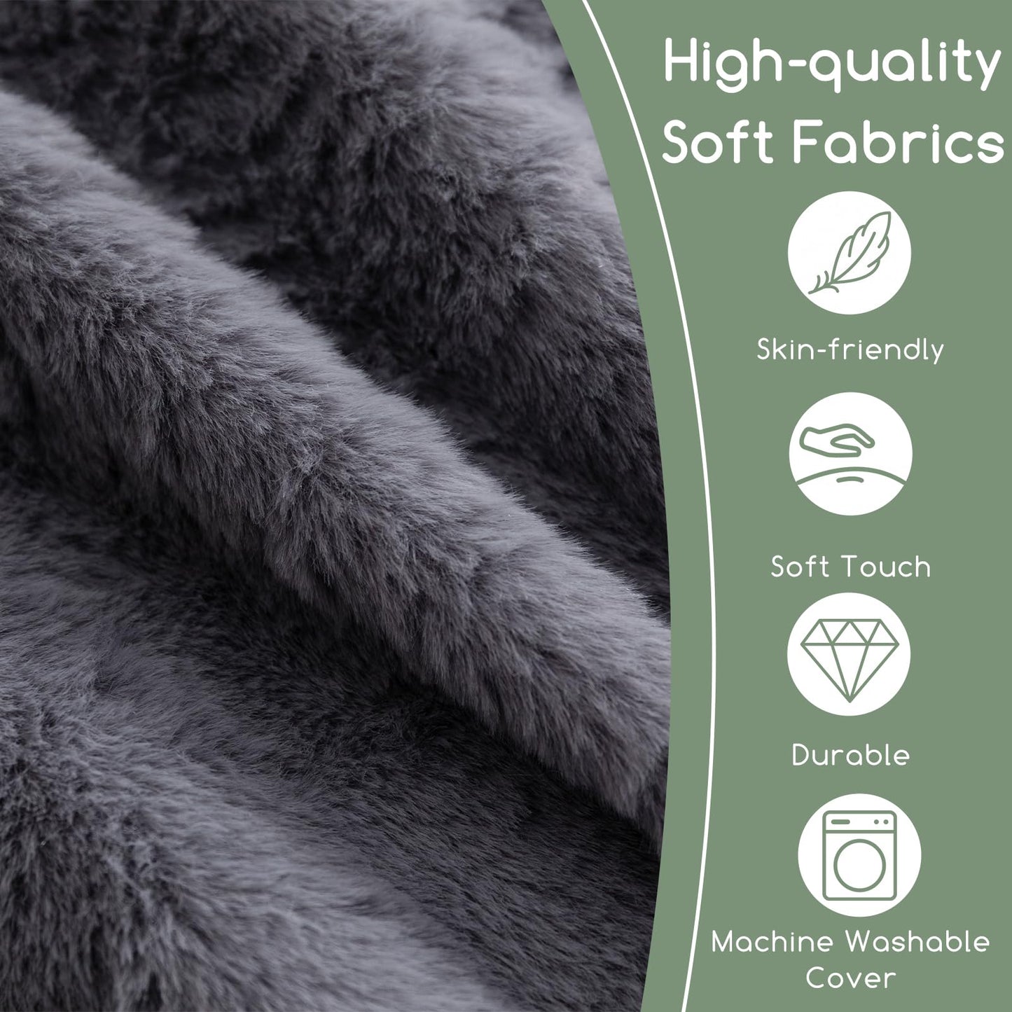 HIGOGOGO Giant Bean Bag Chair Bed for Adults,Convertible Beanbag Folds from Lazy Chair to Floor Mattress Bed,Large Floor Sofa Couch with High-Density Foam Filling, Machine Washable, Dark Grey