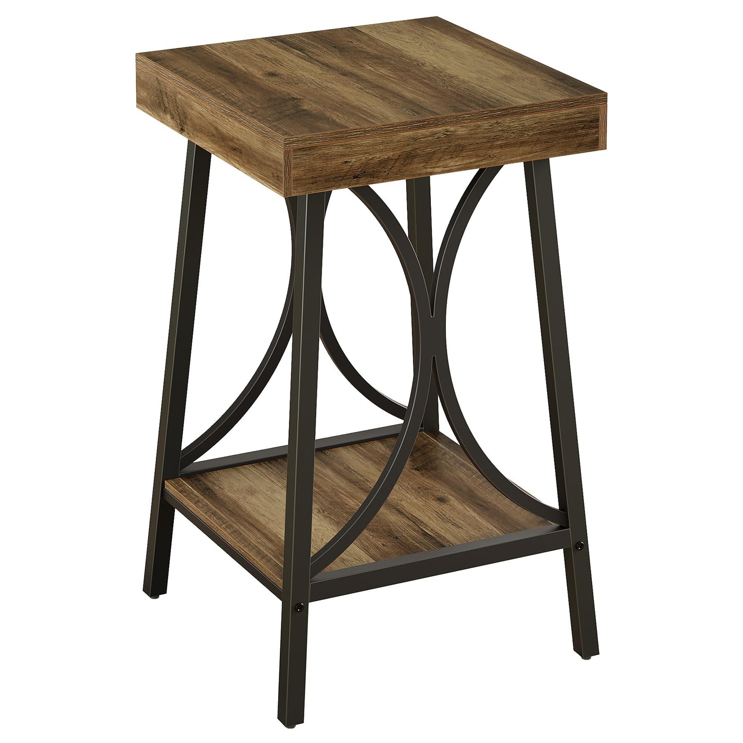 Tribesigns Small Bar Table, Industrial 2-Tier High Top & Counter Height Kitchen Table with Metal Frame for Dining Room, Home Bar, Bistro, Cafe