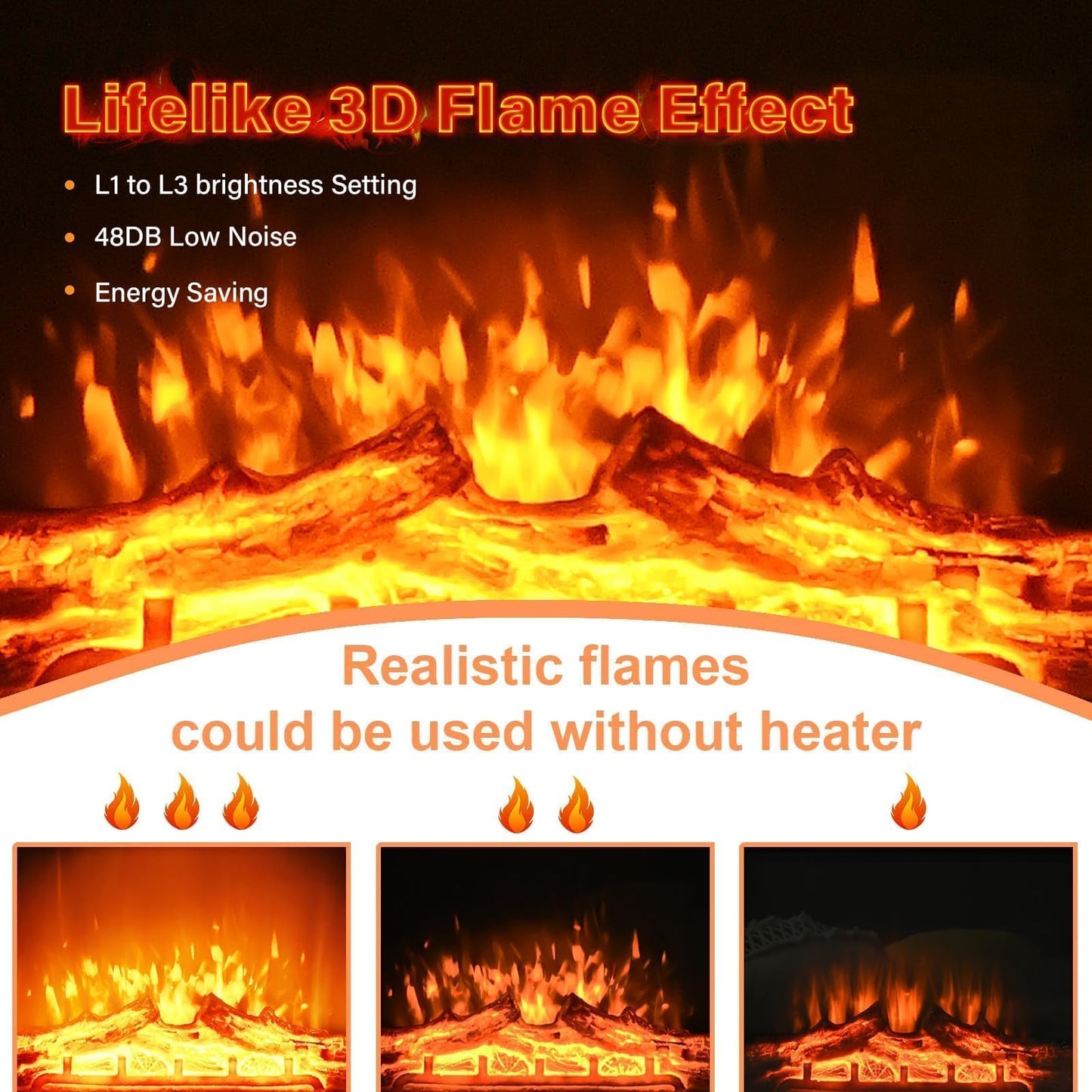 4 EVER WINNER Fireplace TV Stand with Sliding Barn Door for TVs up to 65", Farmhouse 59“ Entertainment Center with Adjustable Storage Cabinets, TV Console Table for Living Room, White