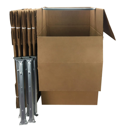 Uboxes "Shorty Space Saving Wardrobe Moving Boxes (Bundle of 6) 20" x 20" x 34" Moving Boxes, corrugated