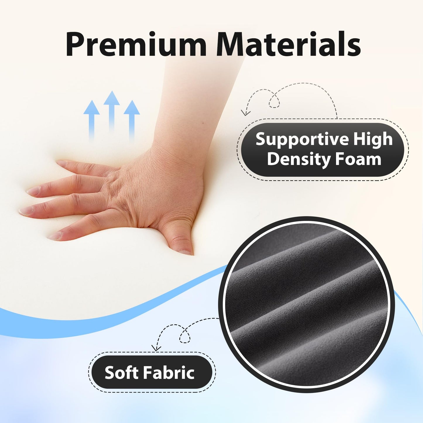 Velorose Reading Pillow for Sitting in Bed Adult, Back Pillow for Bed Sitting up, Backrest Pillow with Arms, Back Support Pillows for Gaming Lounging Watching TV, Medium 19" Grey