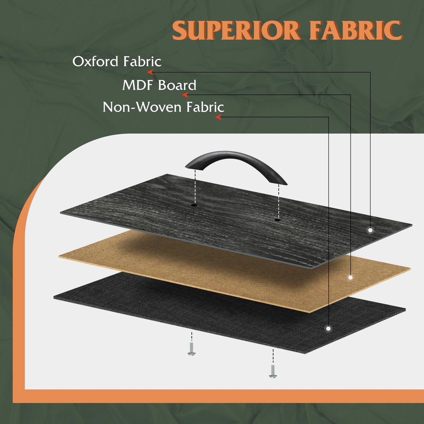 WLIVE Night Stand Set 2, Nightstand with 2 Fabric Drawers, Small Dresser for Bedroom, Bedside Table for Small Spaces, Dorm, Charcoal Black Wood Grain Print