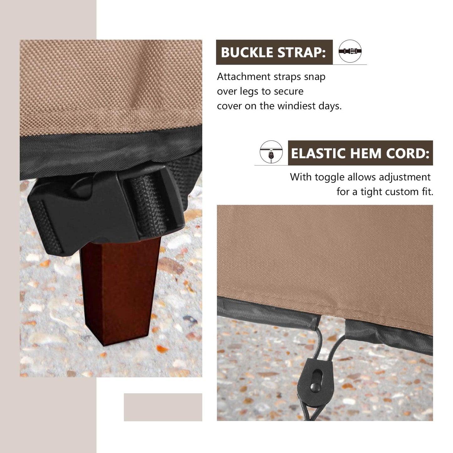 ULTCOVER Waterproof Outdoor Sofa Cover - Heavy Duty Patio Bench Covers 58W x 28D x 35H inch