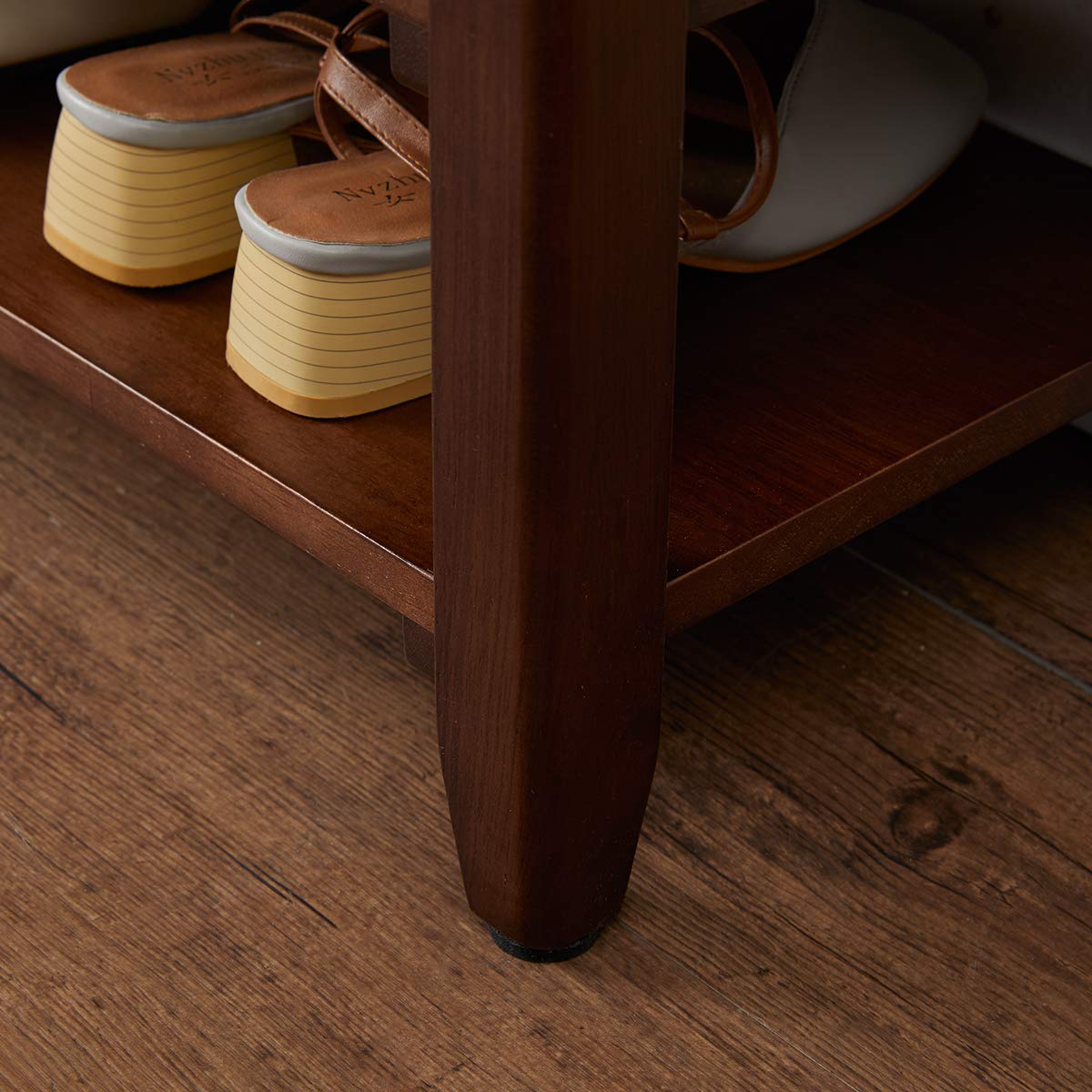 XKZG Storage Bench Wooden Shoe Rack Bench Rustic Solid Wood Entryway Bench (Brown,31.5")