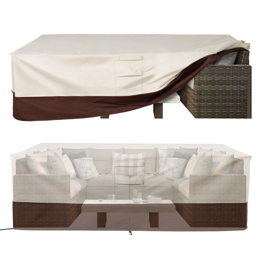 Vailge Waterproof Patio Furniture Set Cover with Padded Handles, Patio/Outdoor Table Cover, Patio/Outdoor Dining Rectangular Table Chairs Cover Medium