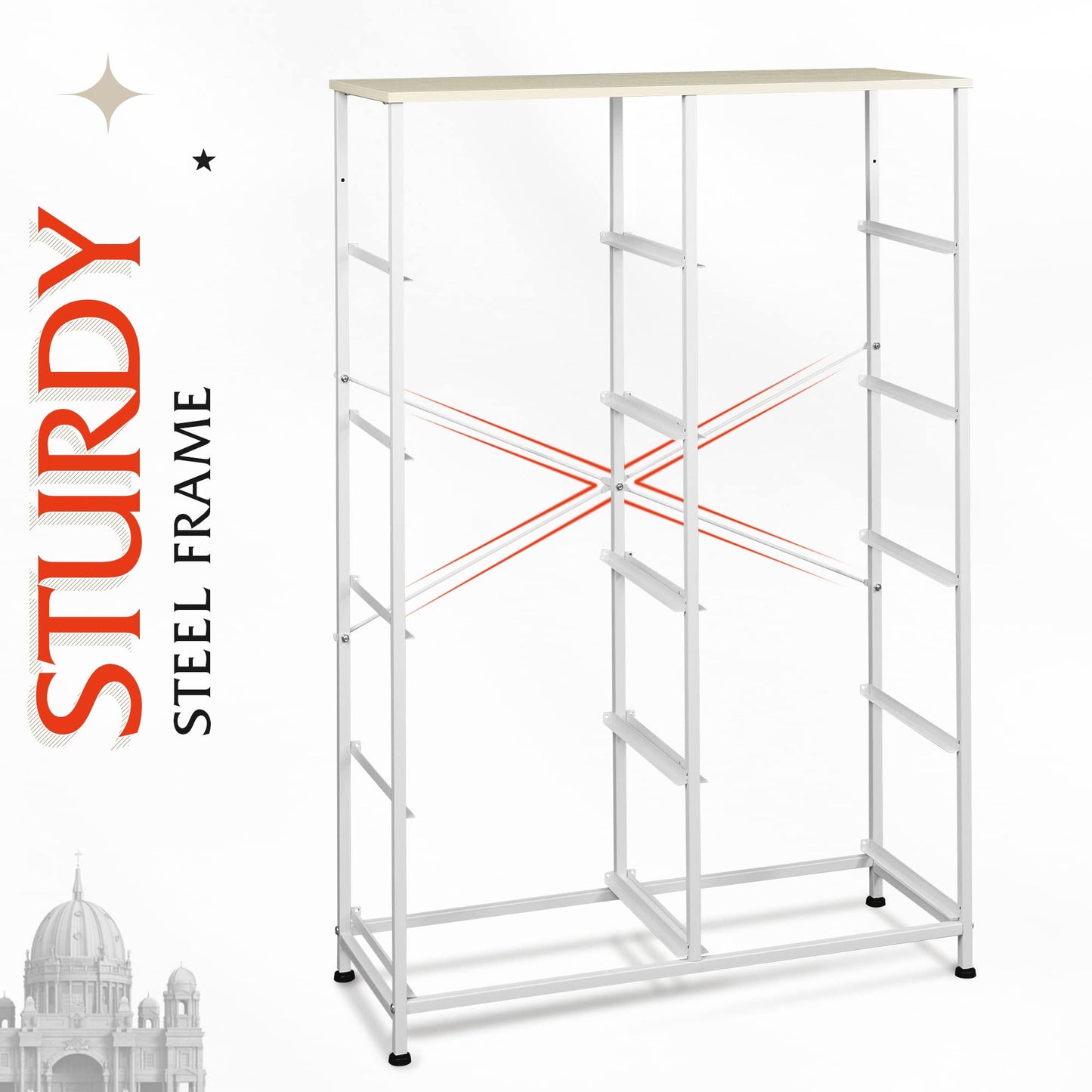 WLIVE Tall Dresser for Bedroom with 10 Drawers, Chest of Drawers, Dressers Bedroom Furniture, Storage Organizer Unit with Fabric Bins for Closet, Hallway, Living Room, Entryway, Light Grey