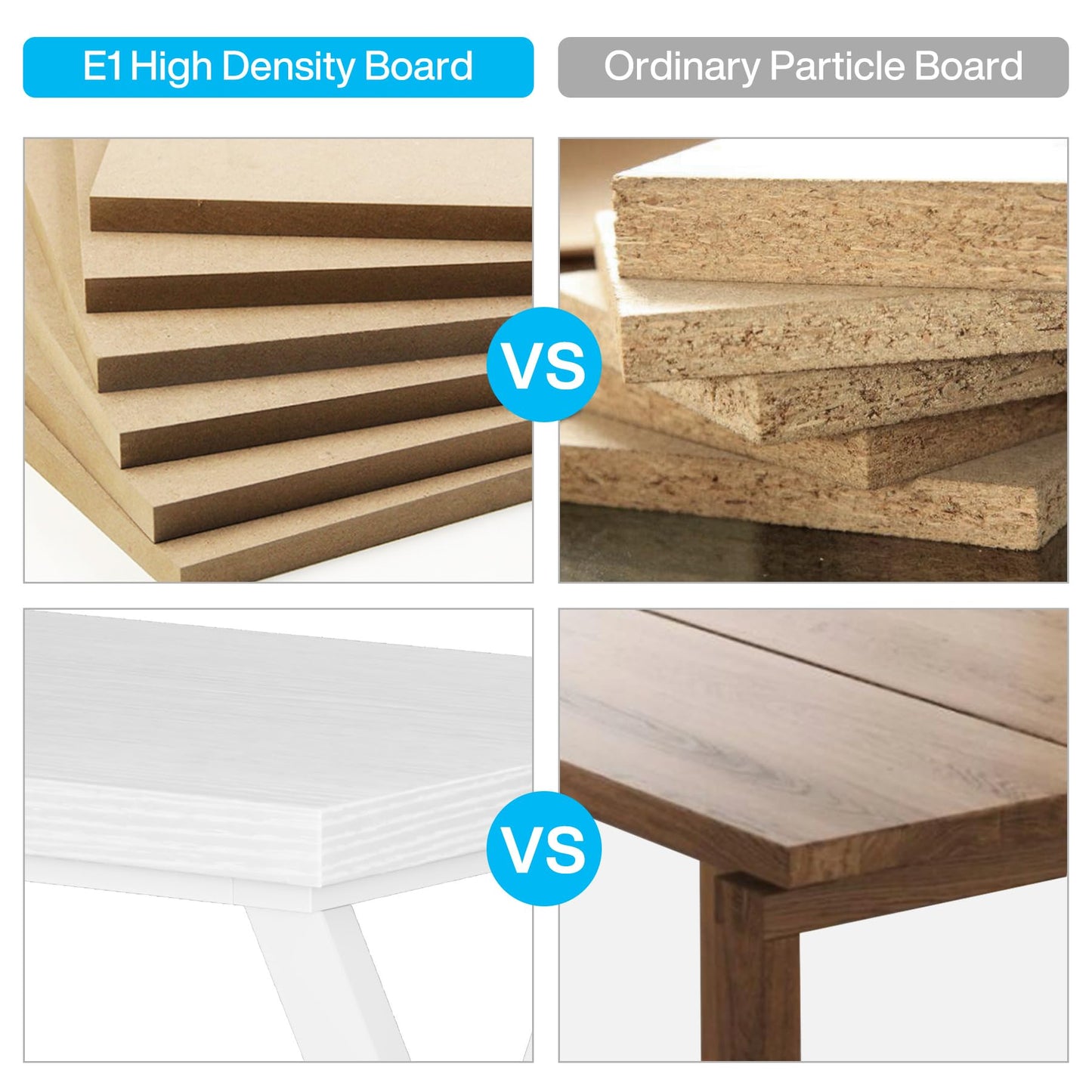 Tribesigns Writing Computer Desk, 55 inch Heavy Duty Study Desk with Z-Shaped Metal Leg, Modern Simple Home Office Computer Desk, White