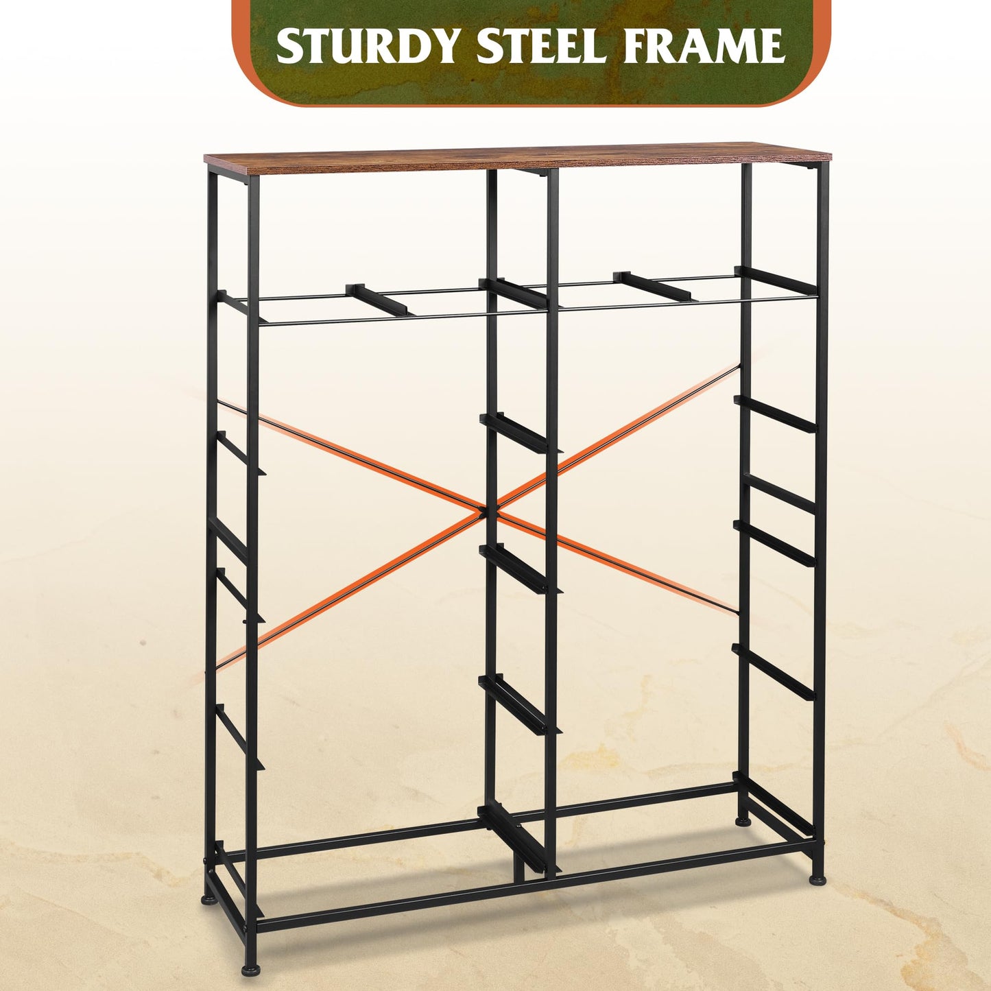 WLIVE Tall Dresser for Bedroom with 12 Drawers, Chests of Drawers, Fabric Dresser for Bedroom, Closet, Fabric Storage Dressers with Drawers, Steel Frame, Rustic Brown Wood Grain Print