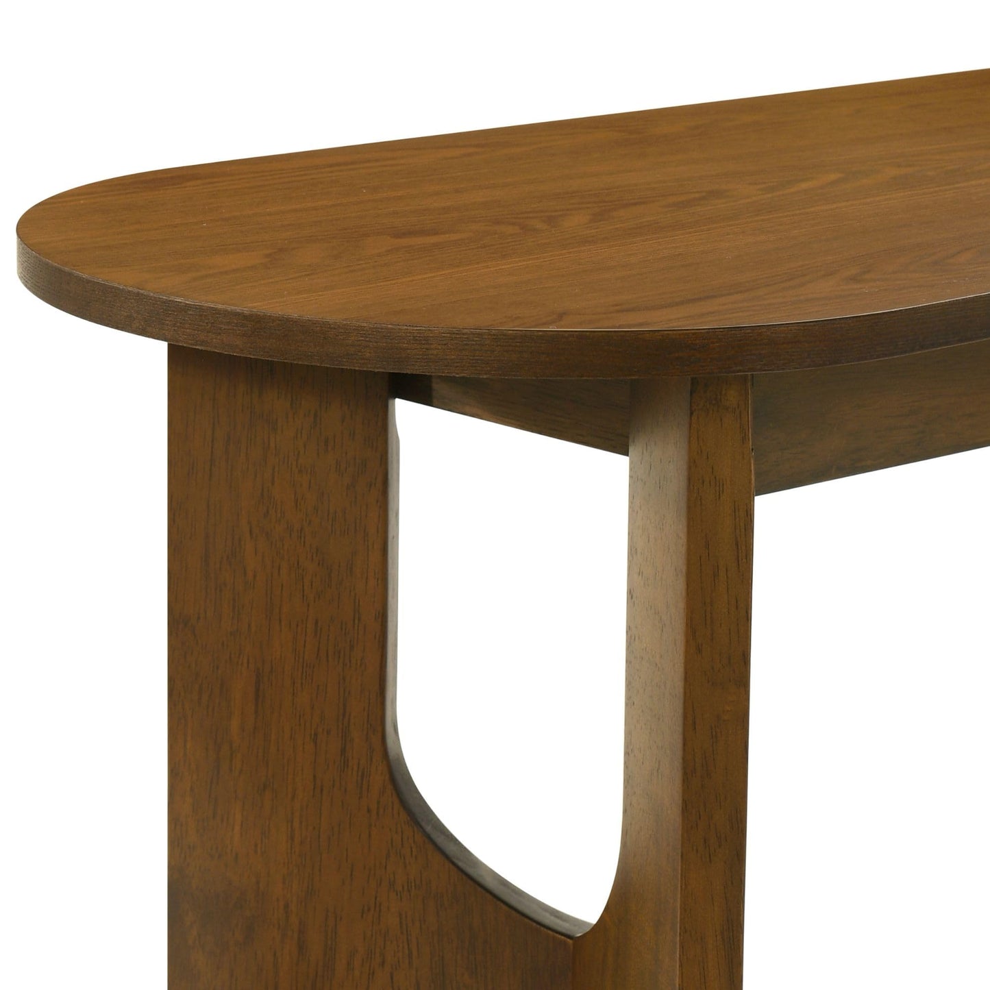 Wooden Dining Bench, 47-Inch Long Kitchen Bench, Mid Century Modern Entryway Bench for Dining Room, Entryway, Living Room, Hallway, Easy to Assemble (Walnut)