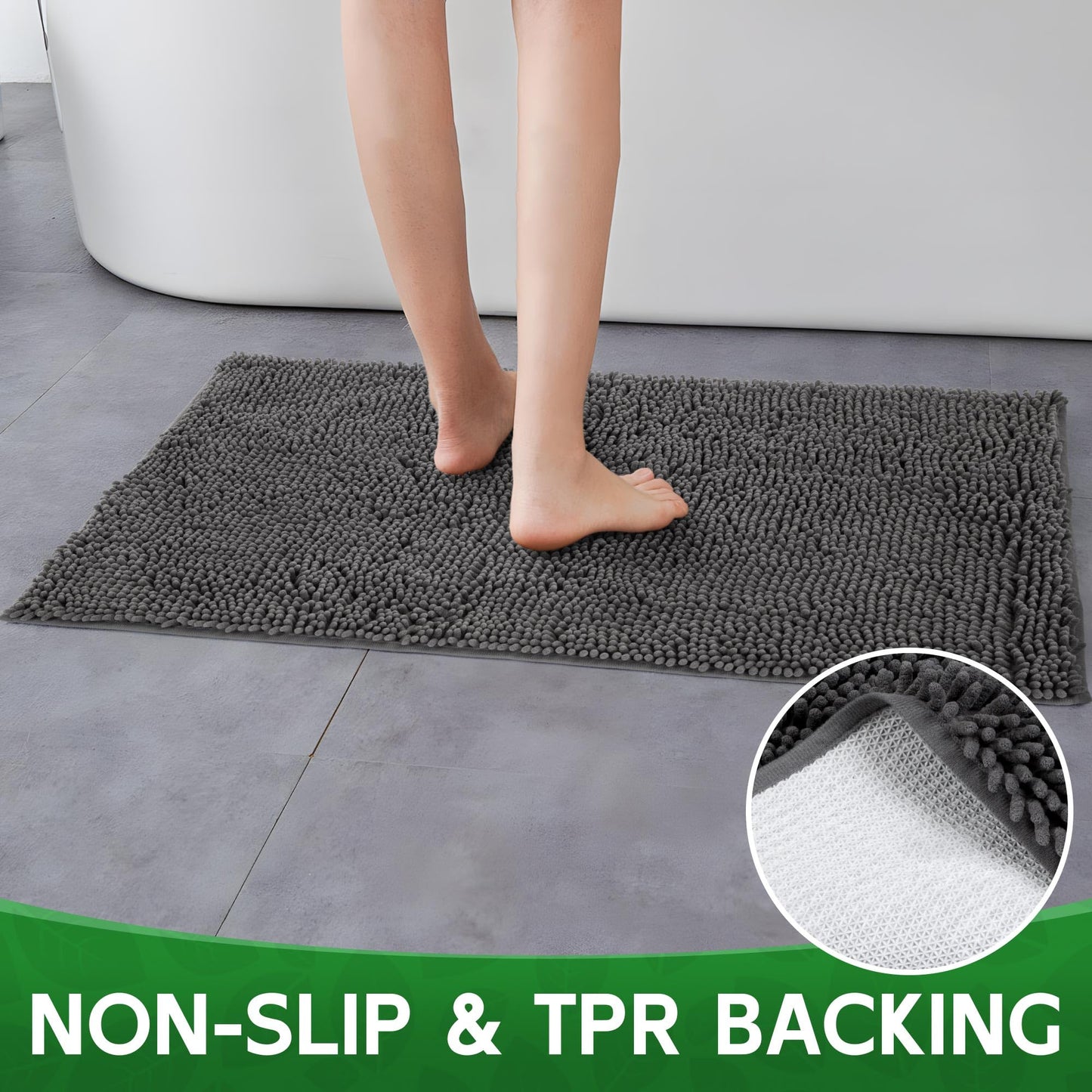 100pointONE Dog Door Mat Indoor Entrance, 72" x 48" Absorbent Chenille Door Rugs for Entryway Indoor, Non-Slip Dog Mud Mat for Muddy Paws, Soft, Washable