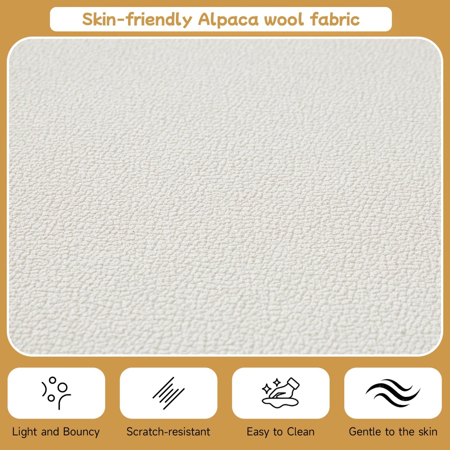 Trygoal Convertible Sofa Bed, Convertible Fold Out Couch with Pillow, Alpaca Wool Fabric Portable Foldable Floor Sofa with High-Density Foam, Sleeper Lounge Chair for Living Room Apartment, Beige