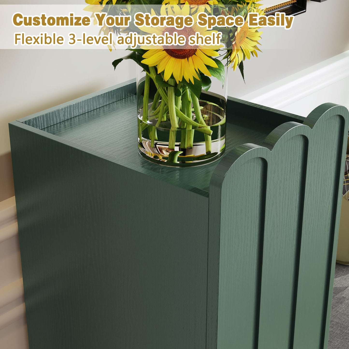 3More Shoe Organizer Cabinet，Entryway Bench with Adjustable Shelves and Cushioned Seat，Unique L-Shaped Bench Cabinet for Entryway, Hallway, Living Room