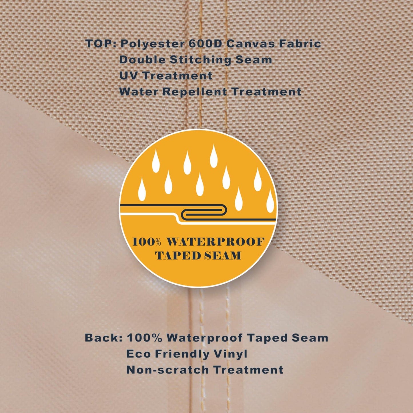 ULTCOVER Waterproof Outdoor Sofa Cover - Heavy Duty Patio Bench Covers 58W x 28D x 35H inch