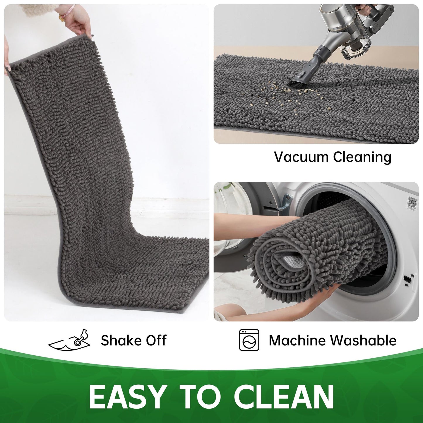 100pointONE Dog Door Mat Indoor Entrance, 72" x 48" Absorbent Chenille Door Rugs for Entryway Indoor, Non-Slip Dog Mud Mat for Muddy Paws, Soft, Washable