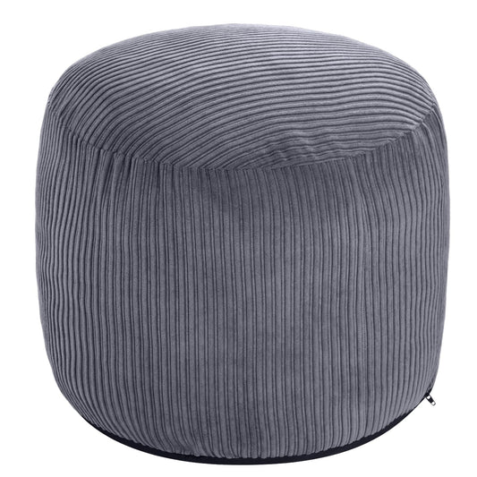 WSOFRLAC Pouf Ottoman Foot Stools Ottoman with Foam Small Corduroy Ottomans for Living Room Ottomans Pouf 20x15 Floor Poufs Foot Rest for Office Chair Dark Grey Foot Stool Small