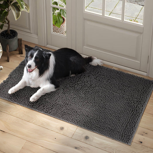 100pointONE Dog Door Mat Indoor Entrance, 72" x 48" Absorbent Chenille Door Rugs for Entryway Indoor, Non-Slip Dog Mud Mat for Muddy Paws, Soft, Washable