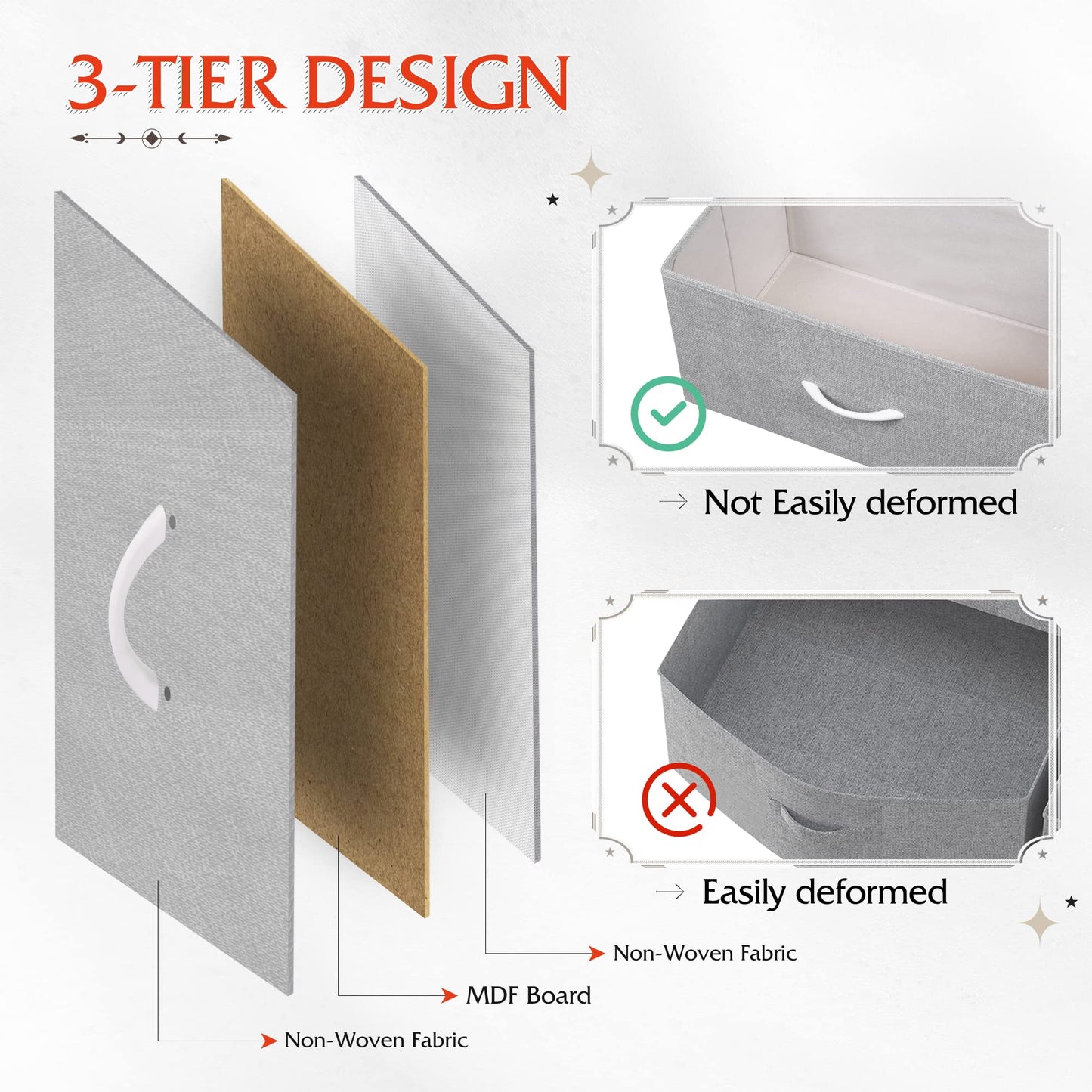 WLIVE Tall Dresser for Bedroom with 10 Drawers, Chest of Drawers, Dressers Bedroom Furniture, Storage Organizer Unit with Fabric Bins for Closet, Hallway, Living Room, Entryway, Light Grey