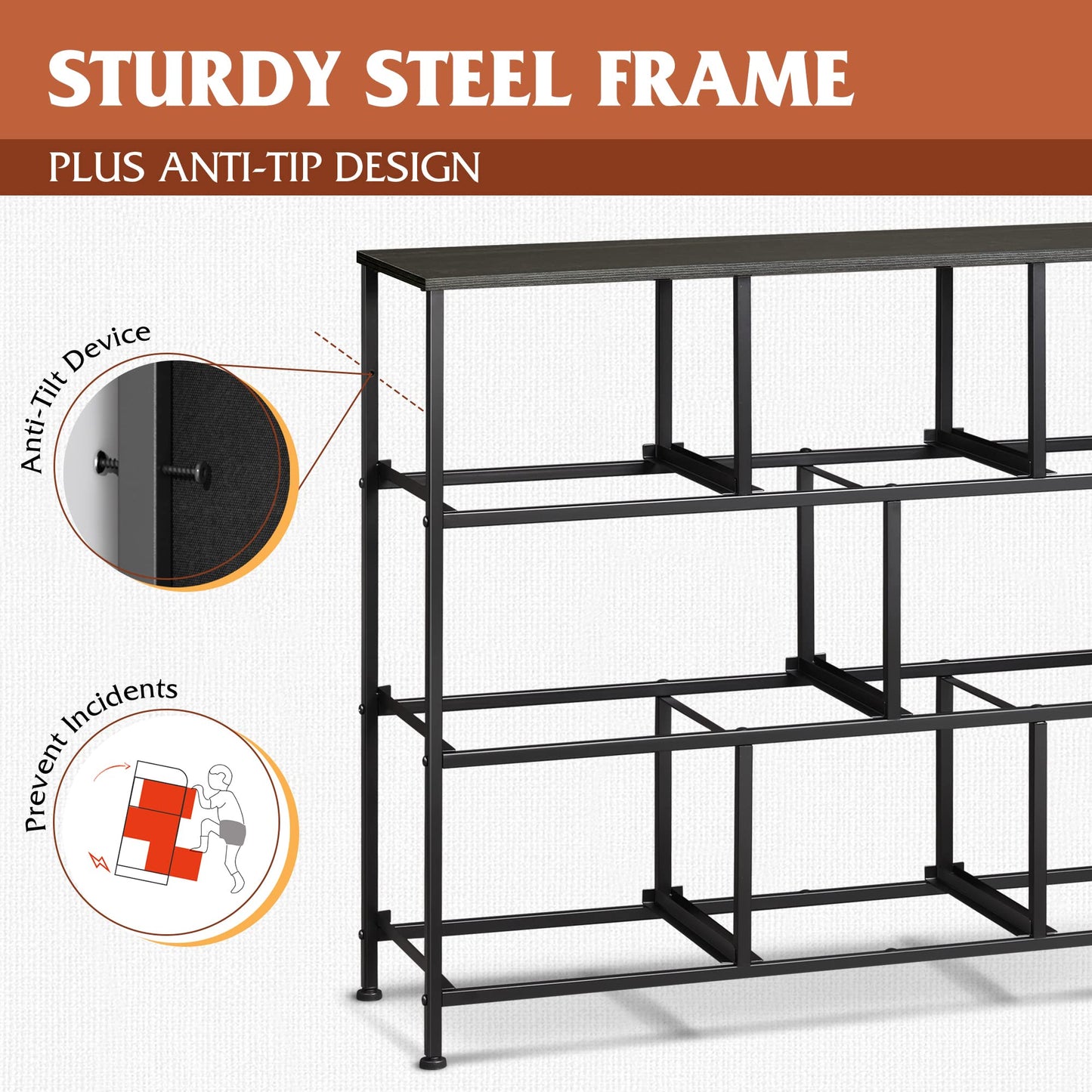 WLIVE 8 Drawer Dresser for Bedroom, Fabric Black Dresser with Large Storage Drawer Unit for Entryway, Chest of Drawers for Living Room