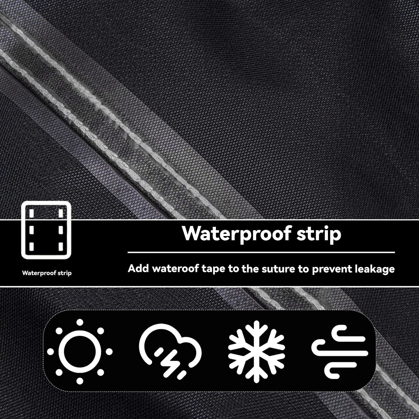 Wnanan Outdoor Prep Table Cover - Heavy Duty Waterproof Cover for Outdoor Stainless Steel Table,Black