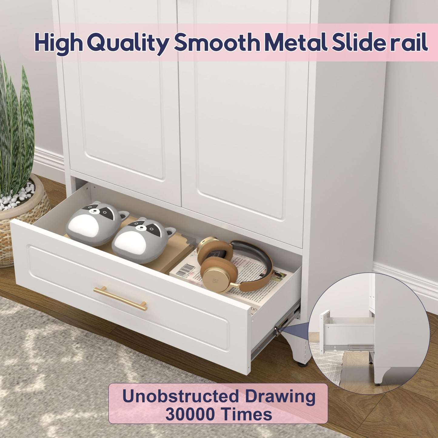 UNICOLY Pantry Kitchen Cabinet with Drawer, 75" Tall Pantry Storage Cabinet, Metal Storage Cabinets with Doors and Shelves, Large Freestanding Cupboard for Dining Room, Assembly Required, White