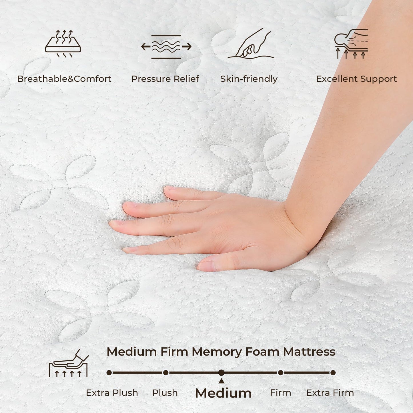 Yaak 12 Inch Queen Mattress in a Box for Back Pain Relief, Medium Firm Feel Fiberglass Free Hybrid Mattress with Cooling Gel Memory Foam and Individual Pocket Springs, CertiPUR-US 100 Night Trial