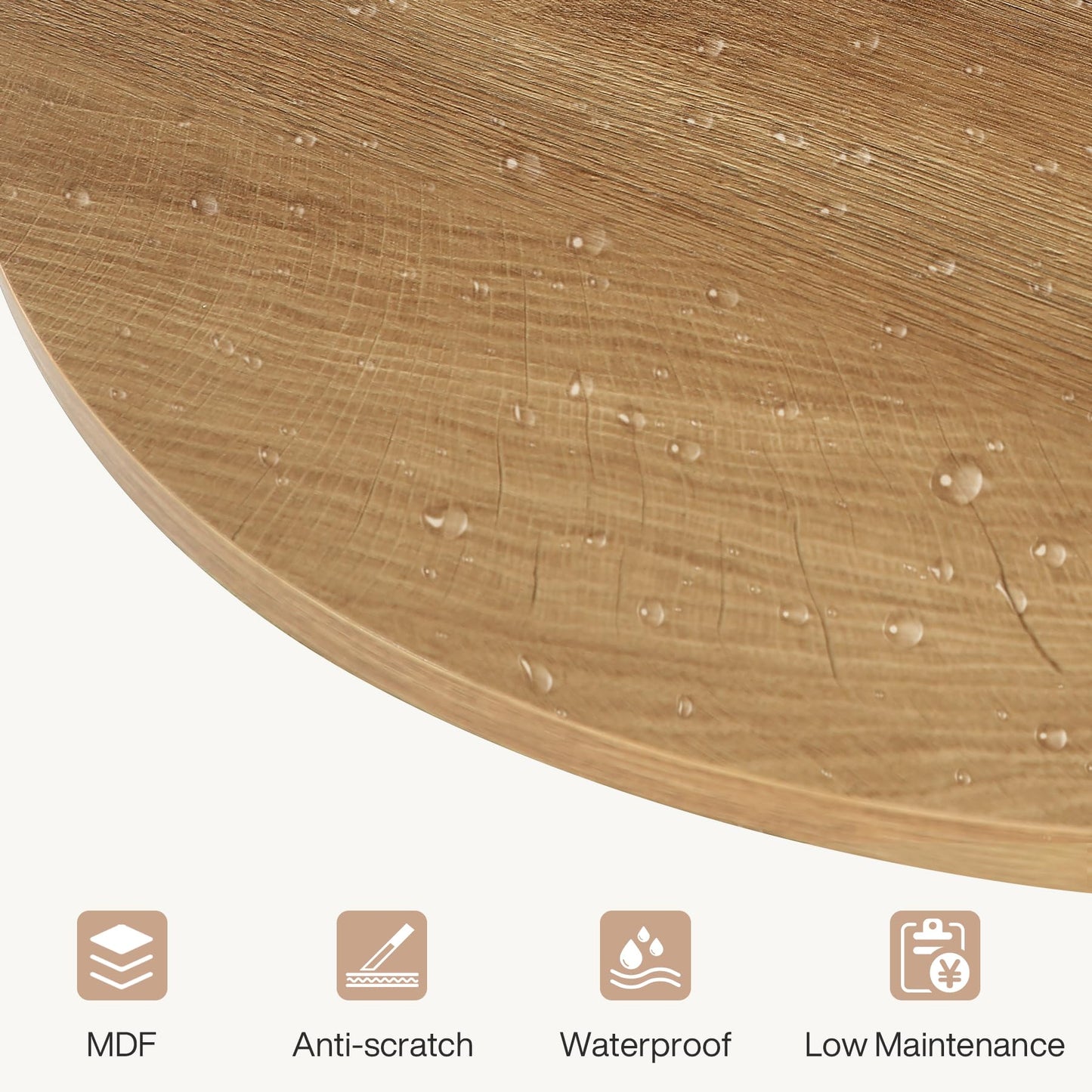 Tribesigns Round End Table Set of 2: 3-Tier Side Table with Storage Shelf, 23.6" Diameter Modern Nightstand or Bedside Stand, Small Sofa Accent Furniture for Living Room, Bedroom, Natural (2PC)