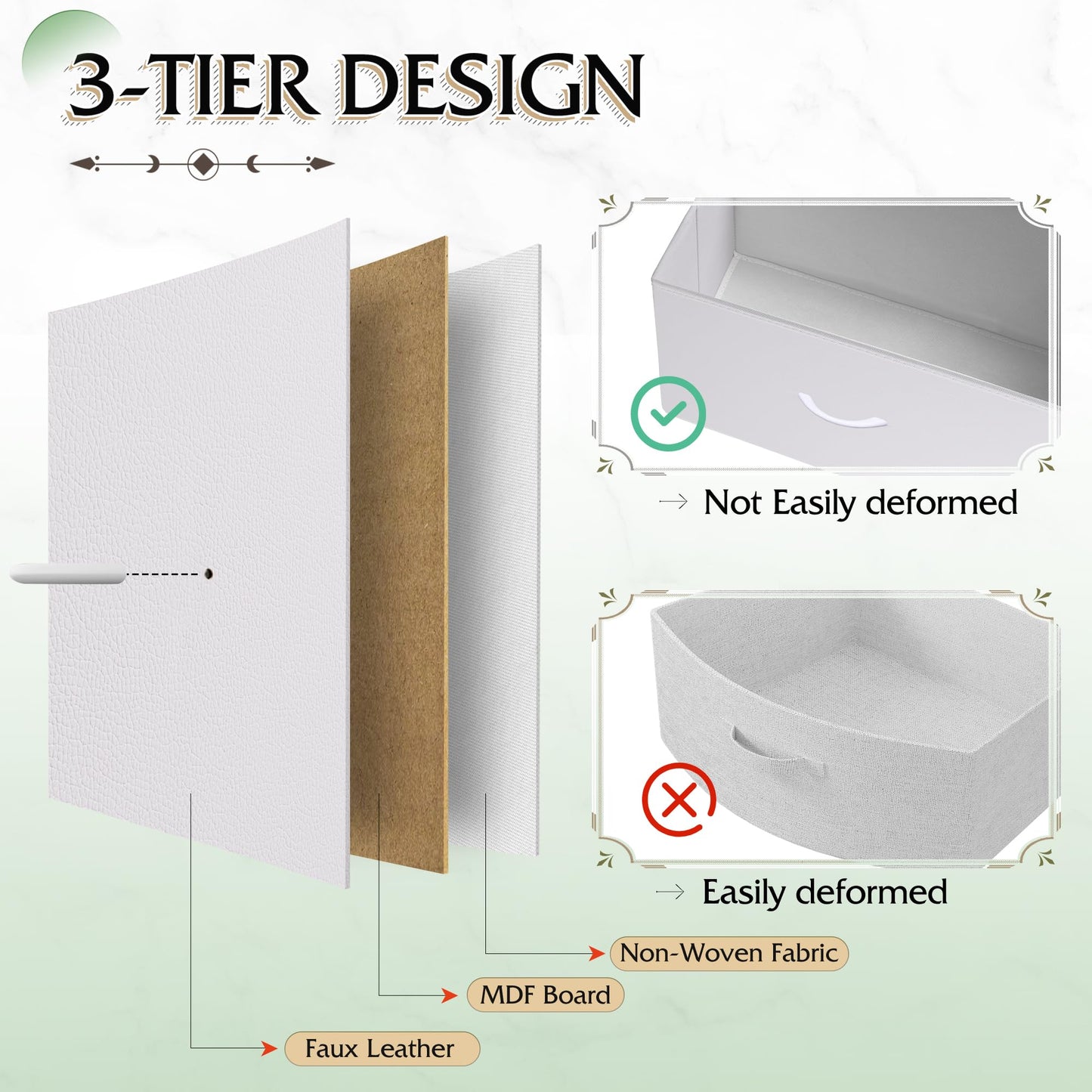 WLIVE 9-Drawer Dresser, Fabric Storage Tower for Bedroom, Hallway, Closet, Tall Chest Organizer Unit for Bedroom with Fabric Bins, Steel Frame, Wood Top, Easy Pull Handle, White