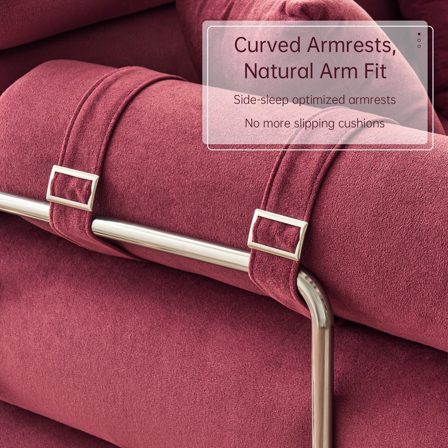 YINIX Convertible Sleeper Sofa - 35'' High-Back Floor Couch Bed - Folding Sofa Bed with Rounded Arm Supports - Floor Sofa Lounge Sofa Bed for Living Room Bedroom - Wine Red