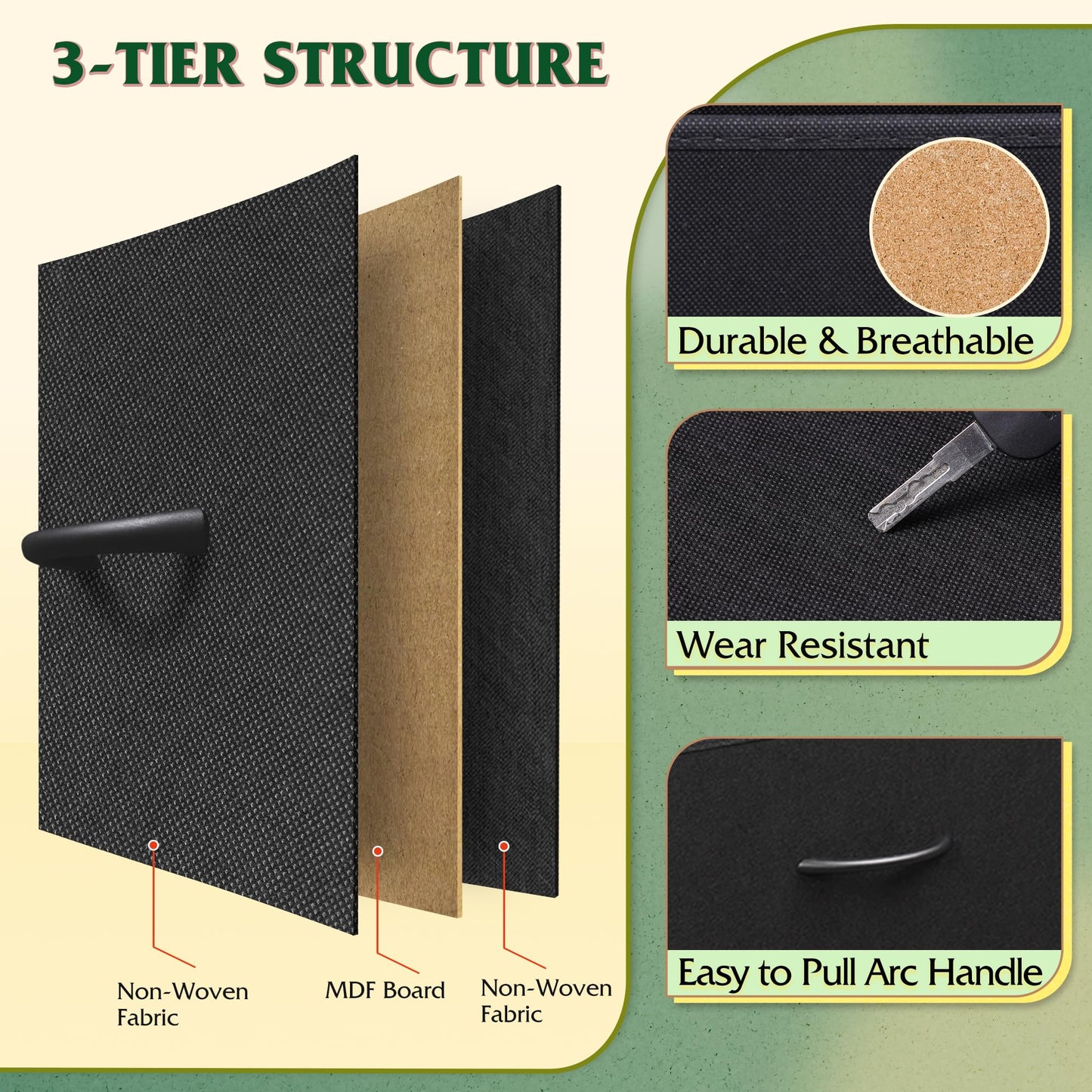 WLIVE 55" W Dresser for Bedroom with 15 Fabric Drawers & 5 Storage Shelves, Tall Black Dresser with Charging Station, Makeup Vanity Desk, Dressing Table, Chest of Drawers for Closet, Living Room