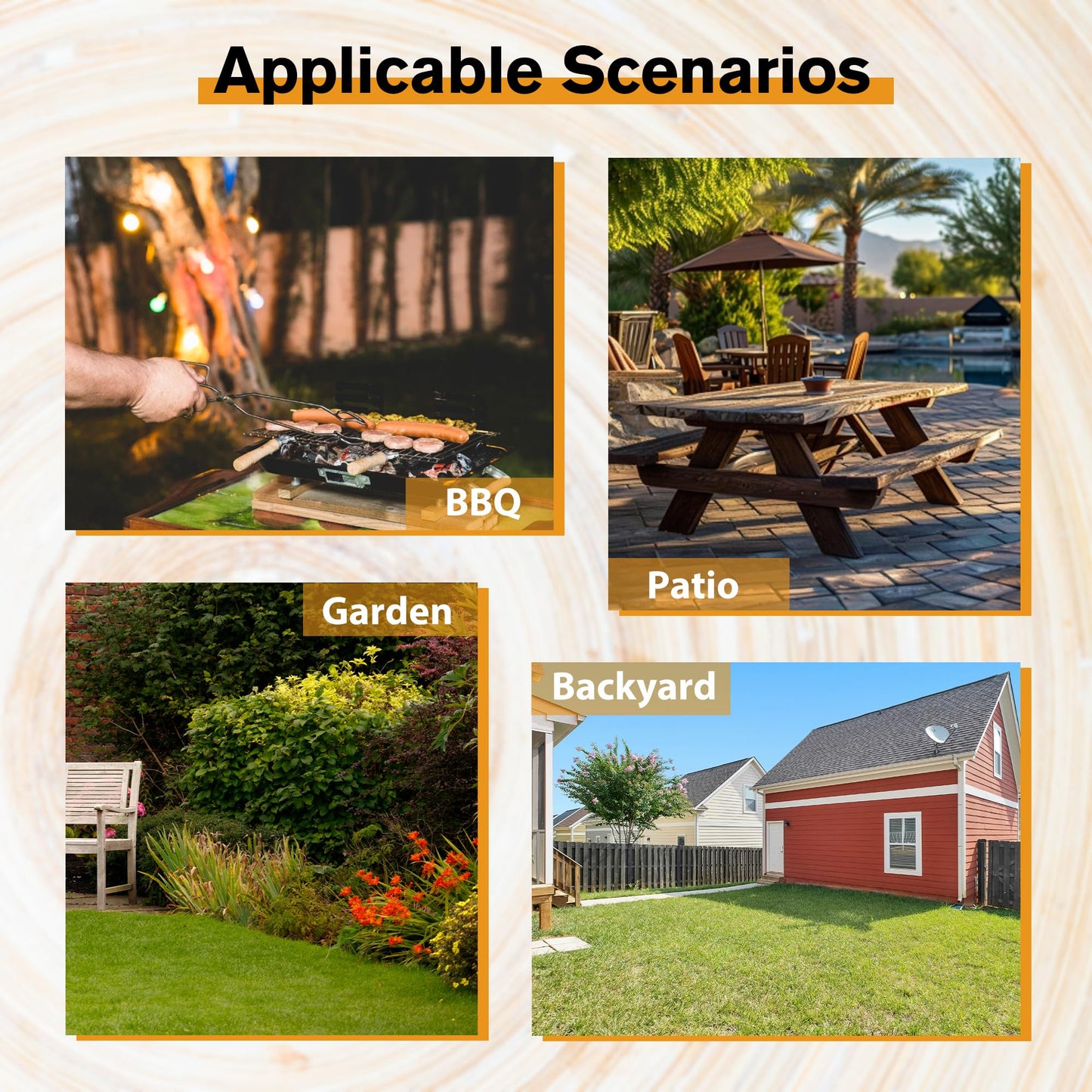 Premium Picnic Tables Outdoor Wooden Picnic Table Set with Benches & Umbrella Hole - Stylish and Spacious Seating for 6-8 People - Perfect for Backyard, Porch, and Garden Gatherings